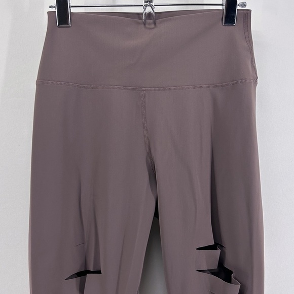 Alo Yoga Mauve Ripped Warrior Leggings High Waist Seamless Full Length Medium - Picture 6 of 7